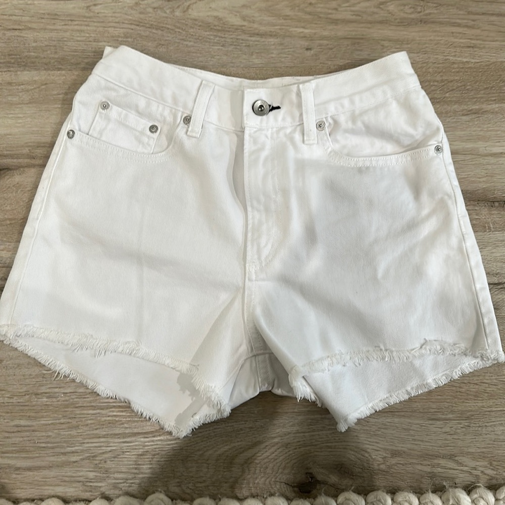 White Jean Shorts